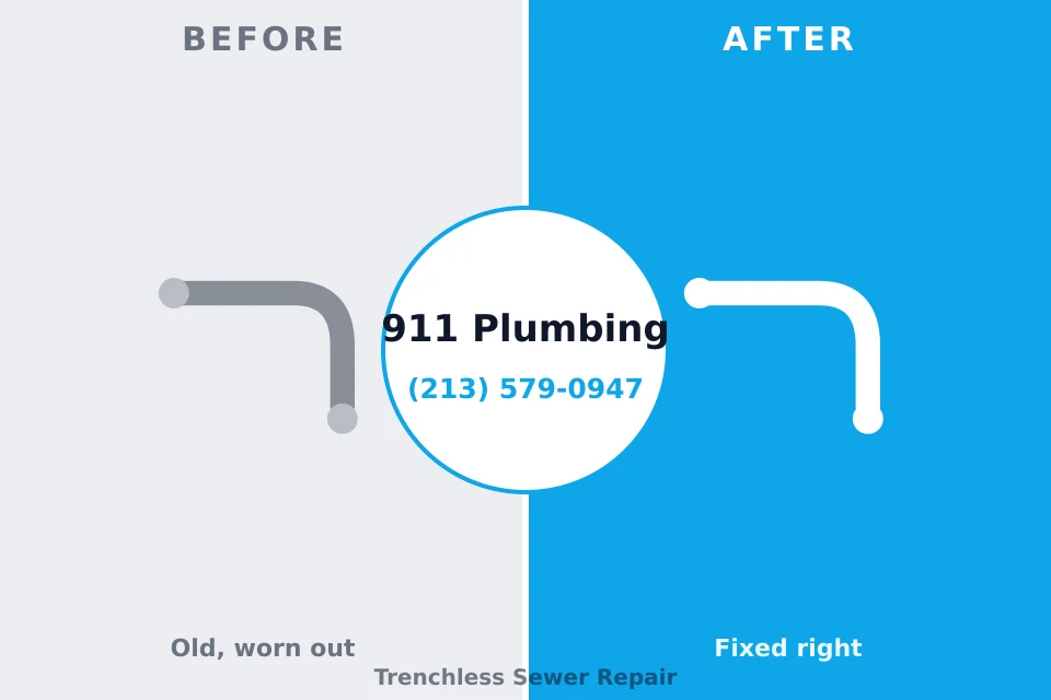 Before and after: plumbing repair Amityville, NY